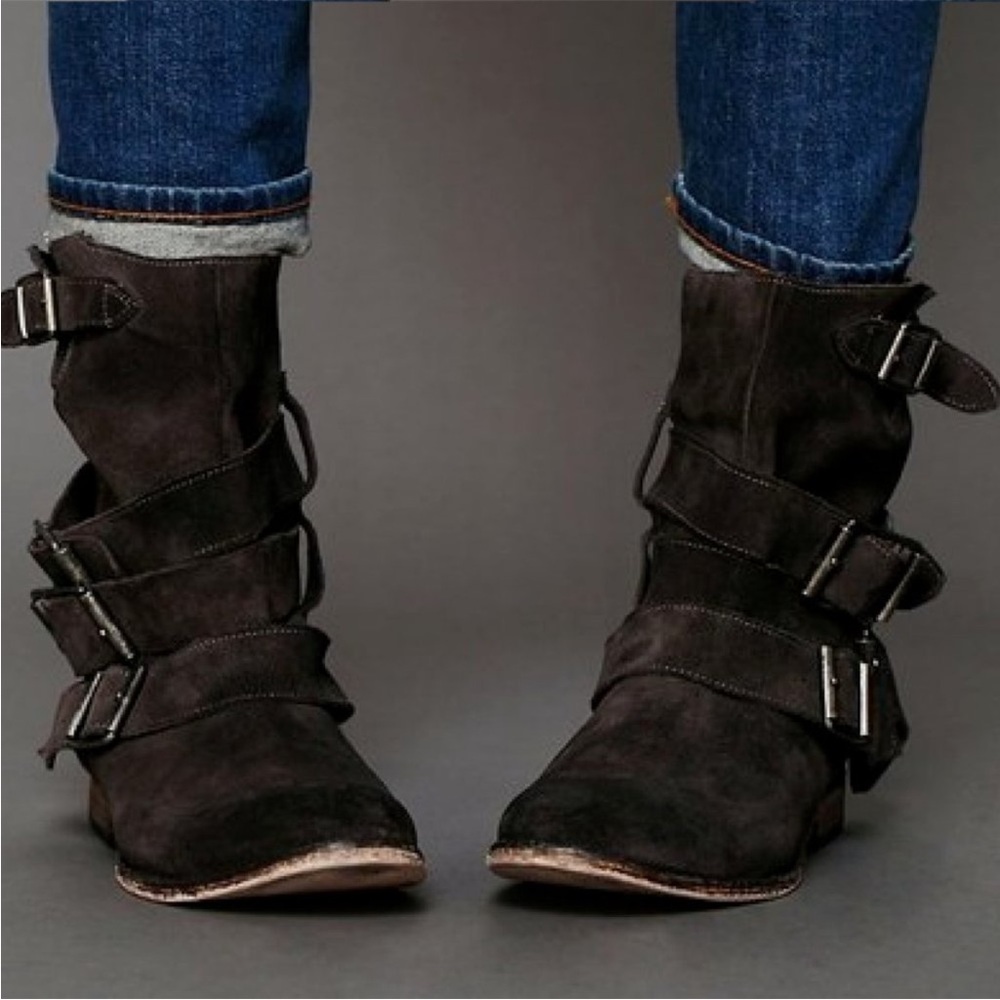 Free People Sunbelt Suede Slouch Ankle Boots
